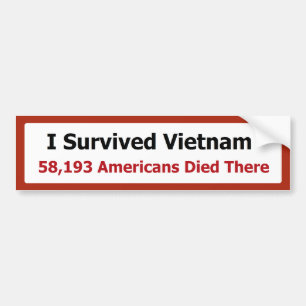 AUTOCOLLANT DE VOITURE J'AI SURVÉCU AU VIETNAM