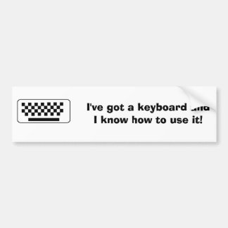 Autocollant De Voiture J'ai un clavier et je sais l'employer