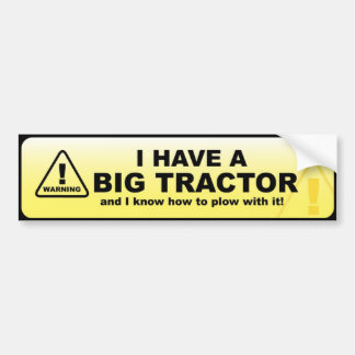 Autocollant De Voiture J'ai un grand tracteur