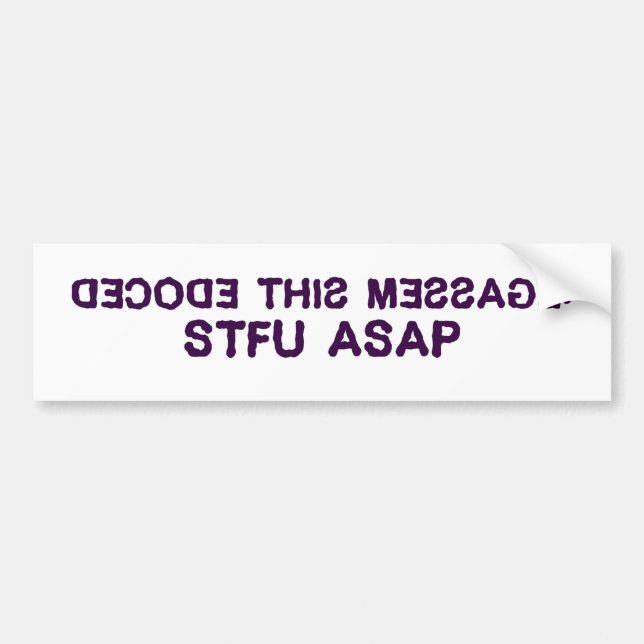 Autocollant De Voiture J'ai un message secret à décoder pour vous (Devant)
