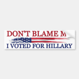 Autocollant De Voiture J'ai voté pour Hillary