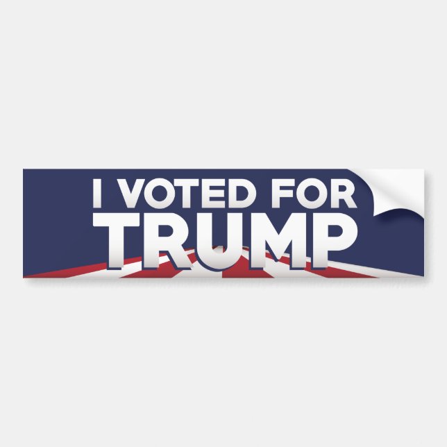 Autocollant De Voiture J'Ai Voté Pour Trump (Devant)