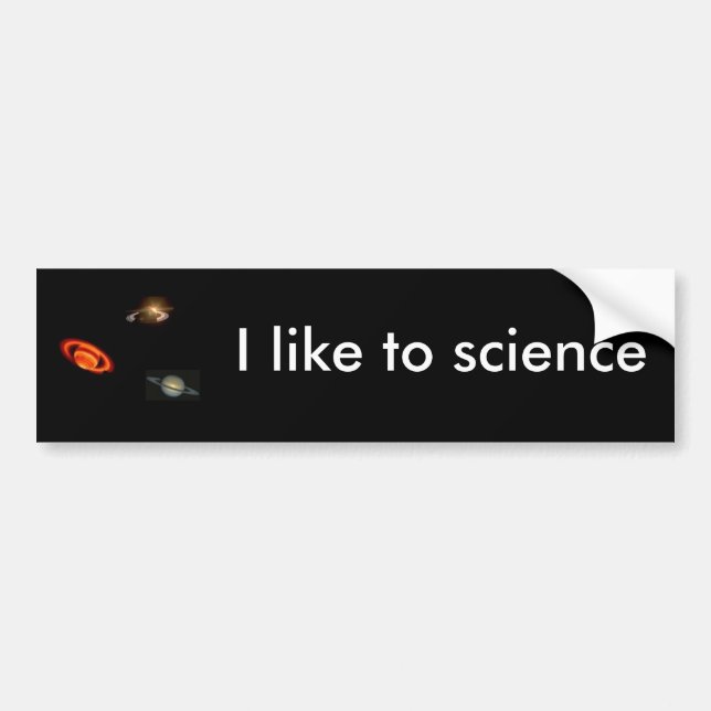 Autocollant De Voiture J'aime à la science (Devant)