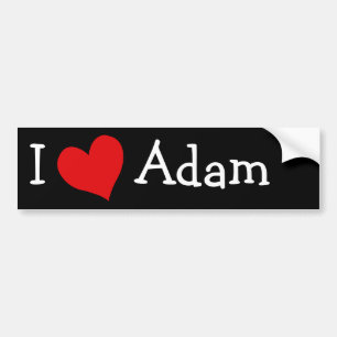 Autocollant De Voiture J'aime Adam