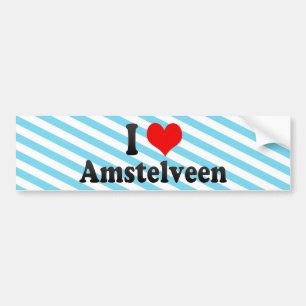 Autocollant De Voiture J'aime Amstelveen, Pays-Bas