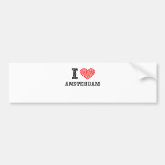 Autocollant De Voiture J'aime Amsterdam