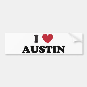 Autocollant De Voiture J'aime Austin