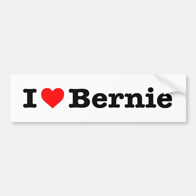 AUTOCOLLANT DE VOITURE "J'AIME BERNIE " (Devant)