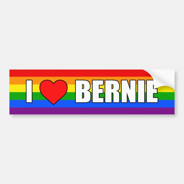 AUTOCOLLANT DE VOITURE "J'AIME BERNIE" (Devant)