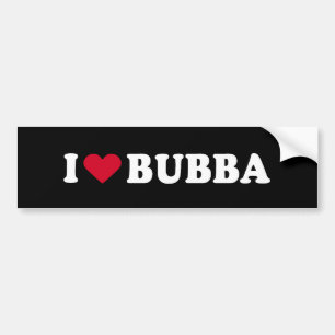 AUTOCOLLANT DE VOITURE J'AIME BUBBA