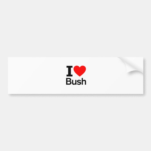 Autocollant De Voiture J'aime Bush (Devant)