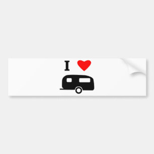 Autocollant De Voiture J'aime camper
