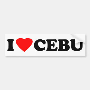 Autocollant De Voiture J'aime Cebu