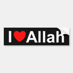 Autocollant De Voiture J'aime (coeur) Allah