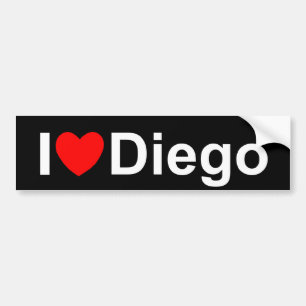 Autocollant De Voiture J'aime (coeur) Diego