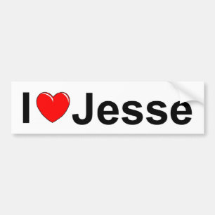 Autocollant De Voiture J'aime (coeur) Jesse