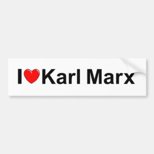 Autocollant De Voiture J'aime (coeur) Karl Marx