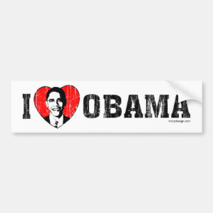 Autocollant De Voiture J'aime des adhésifs pour pare-chocs d'Obama
