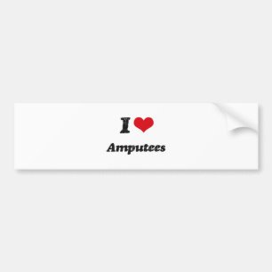 Autocollant De Voiture J'aime des amputés