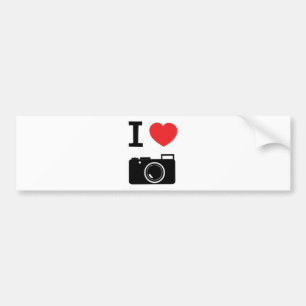 Autocollant De Voiture J'aime des appareils-photo