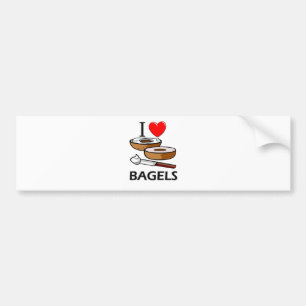 Autocollant De Voiture J'aime des bagels