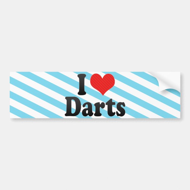 Autocollant De Voiture J'aime des dards (Devant)