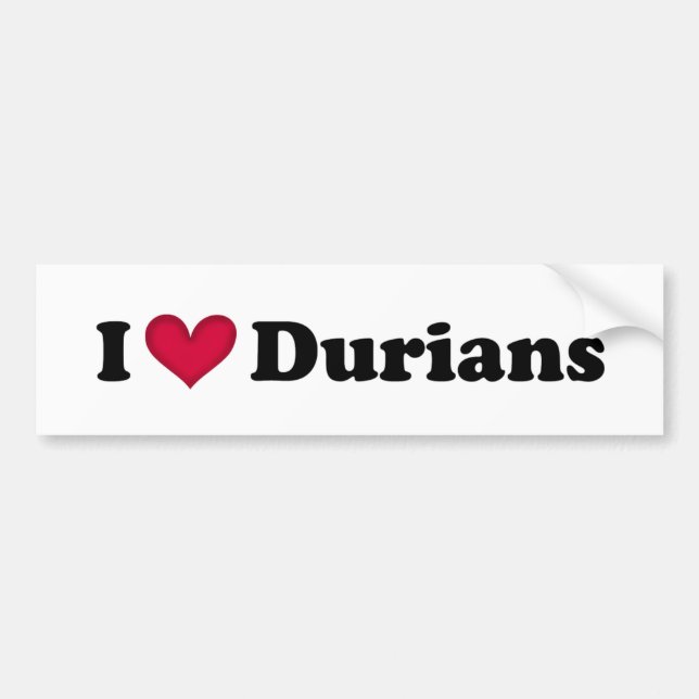 Autocollant De Voiture J'aime des durians (Devant)