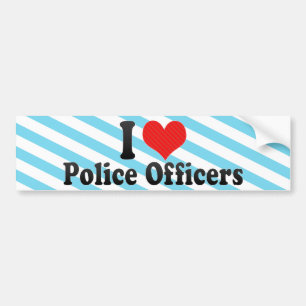 Autocollant De Voiture J'aime des policiers