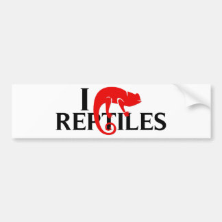 Autocollant De Voiture J'aime des reptiles
