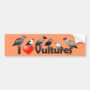 Autocollant De Voiture J'aime des vautours (Afrique)