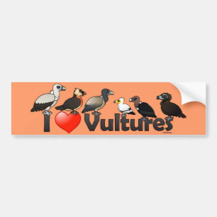 Autocollant De Voiture J'aime des vautours (l'Eurasie)