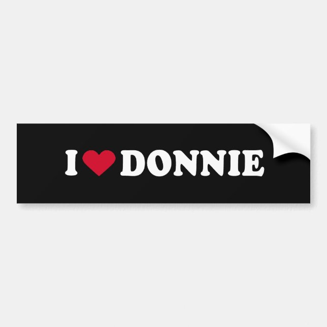AUTOCOLLANT DE VOITURE J'AIME DONNIE (Devant)