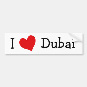 Autocollant De Voiture J'aime Dubaï