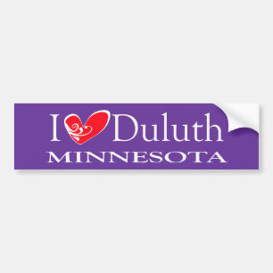 Autocollant De Voiture J'aime Duluth Minnesota