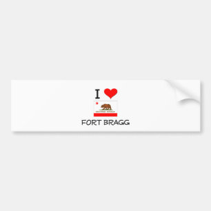 Autocollant De Voiture J'aime FORT BRAGG la Californie