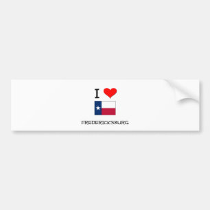 Autocollant De Voiture J'aime Fredericksburg le Texas