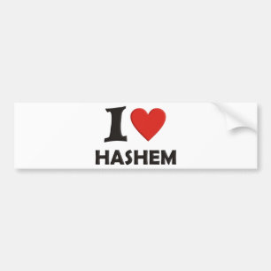 Autocollant De Voiture J'aime Hashem