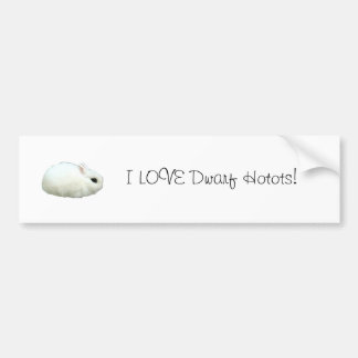 Autocollant De Voiture J'AIME Hotot nain !
