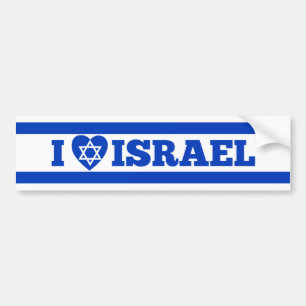 Autocollant De Voiture J'aime Israël