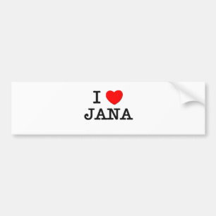 Autocollant De Voiture J'aime Jana