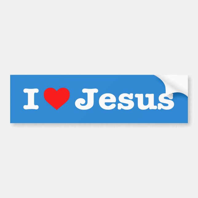 AUTOCOLLANT DE VOITURE "J'AIME JÉSUS" (Devant)