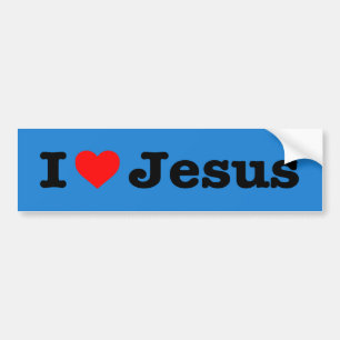 AUTOCOLLANT DE VOITURE "J'AIME JÉSUS"