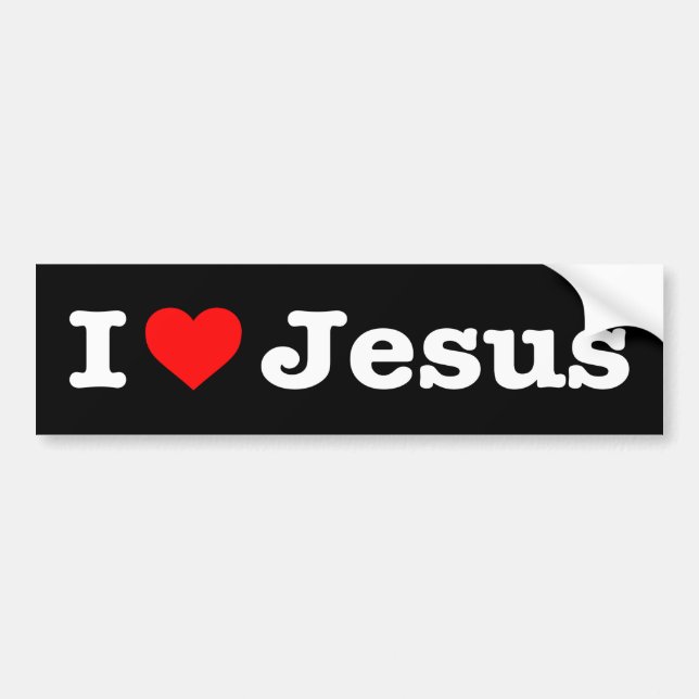 AUTOCOLLANT DE VOITURE "J'AIME JÉSUS" (Devant)