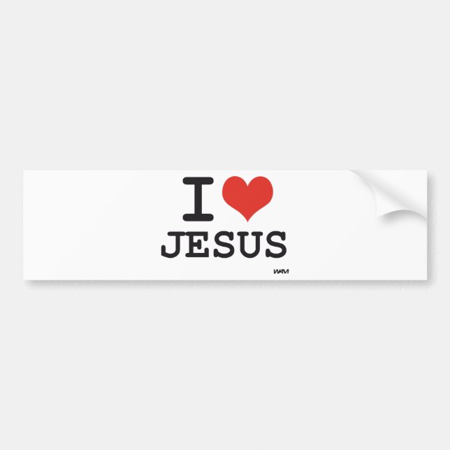 Autocollant De Voiture J'aime Jésus (Devant)
