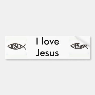 Autocollant De Voiture J'aime Jésus Bumpersticker
