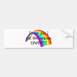 Autocollant De Voiture J'aime juste des arcs-en-ciel