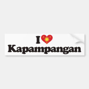 Autocollant De Voiture J'aime Kapampangan