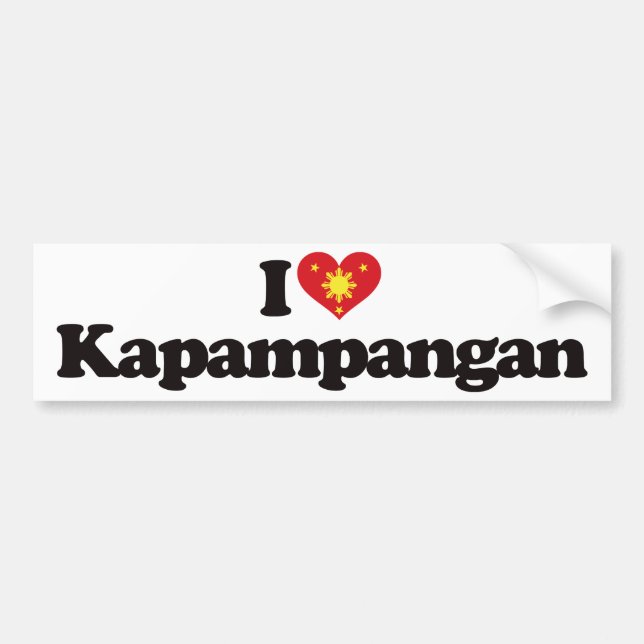 Autocollant De Voiture J'aime Kapampangan (Devant)
