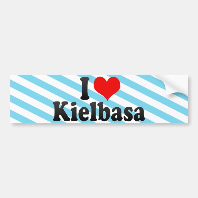Autocollant De Voiture J'aime Kielbasa (Devant)