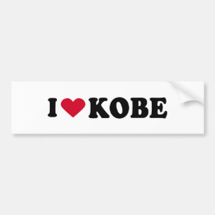 AUTOCOLLANT DE VOITURE J'AIME KOBE